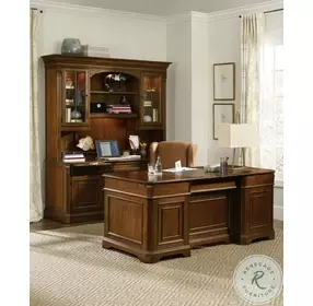 Brookhaven Distressed Medium Clear Cherry Executive Desk