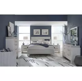 Lorelei Misty Cloud Queen Panel Bed