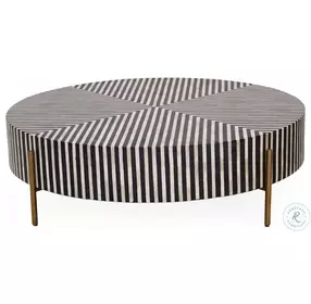 Chameau Black And White Large Coffee Table