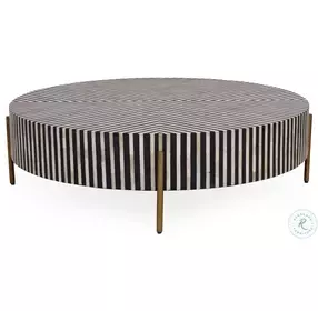 Chameau Black And White Large Occasional Table Set