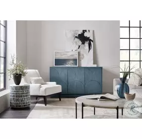 Round Valley Blue 3 Door TV Stand