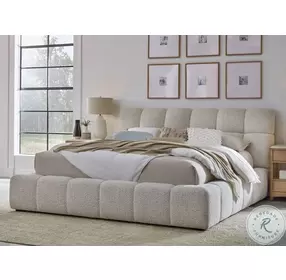 Escape Fluffy River Rock King Upholstered Panel Bed