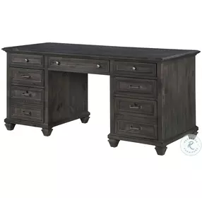 Sutton Place Weathered Charcoal Executive Home Office Set