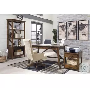 Baldridge Rustic Brown 75" Bookcase