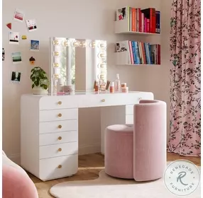 Alyssa Pink Upcycled Velvet Rolling Desk Chair