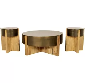 Aspen Barton Bronze Round Cocktail Table