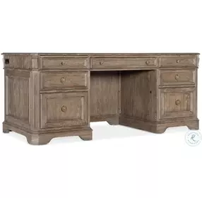 Sutter Distressed Medium Clear Oak Executive Home Office Set
