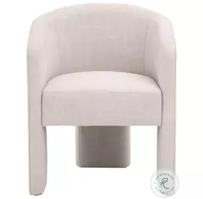 Hall Bisque French Linen Performance Fabric Arm Chair