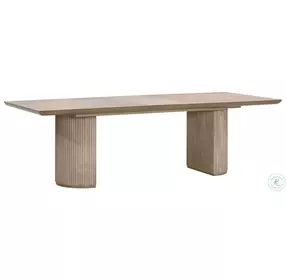 Halloway Natural Gray Acacia Extendable Dining Table