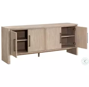 Halloway Natural Gray Acacia Media Sideboard
