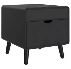 Nebula Black Square Smart End Table