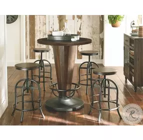 Hidden Treasures Brown And Black Cone Shaped Pub Table