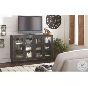 Hidden Treasures Brown And Black Trolley Door Cabinet