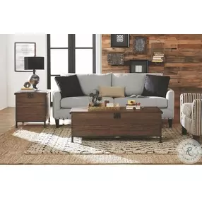 Hidden Treasures Brown And Black Milling Chest End Table