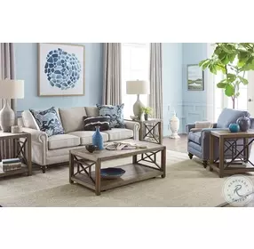 Hamilton Aged Oak Barrel Synthesis Sofa Table