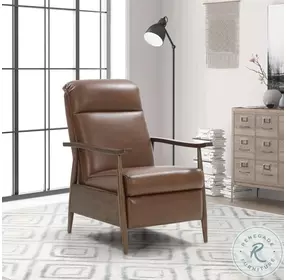 Hampton Colchester Bitters Leather Push Thru The Arms Recliner