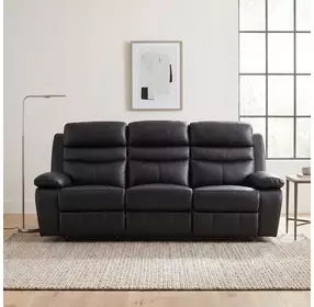 Hancock Black Double 87" Power Reclining Sofa
