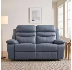 Hancock Blue Double 64" Reclining Loveseat