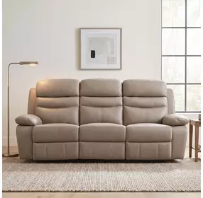 Hancock Latte Double 87" Reclining Sofa