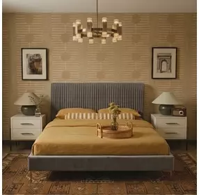 Abbott Casablanca Storm Queen Upholstered Platform Bed