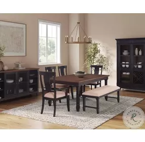 Hartford Black And Brown Extendable Dining Table
