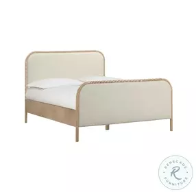 Hatia Natural Beige Basketweave Panel Bedroom Set