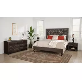 Haveli Vintage Brown 1 Drawer Nightstand
