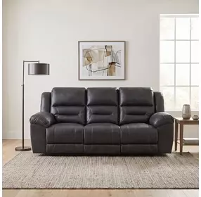 Hazen Black Double 92" Reclining Sofa