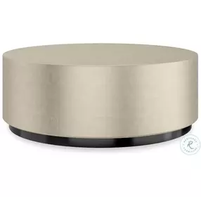 Cocktail Couture Taupe Silver Leaf Cocktail Table