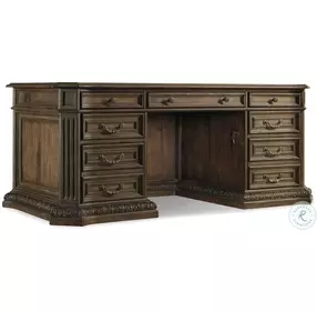 Melody Rustic Walnut Executive Home Office Set