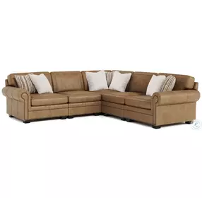 Grandview Brown Leather Modular Sectional