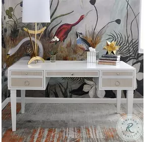 Heidi White Matte Lacquer Desk