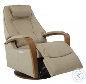 Helsinki Tan Leather Swivel Glider Large Power Recliner