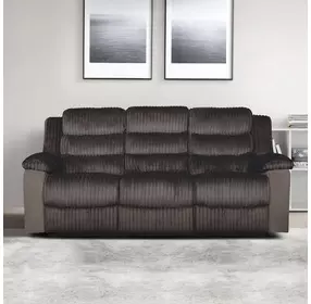 Willow Brown 86" Sofa with Dual Recliner