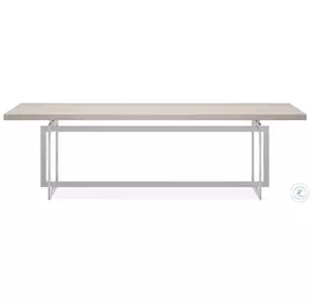 Wish You Were Here Creme And Lightly Brushed Chrome Dining Table