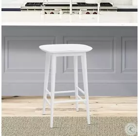 Hilton White Counter Height Stool