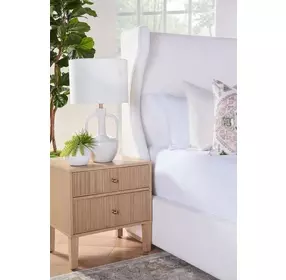 Highland Natural Oak 2 Drawer Nightstand