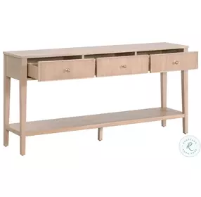 Highland Natural Oak 3 Drawer Console Table