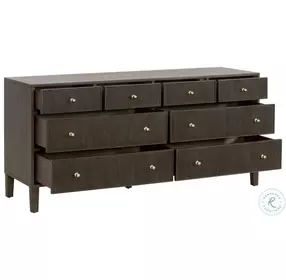 Highland Dutch Brown Oak 8 Drawer Dresser