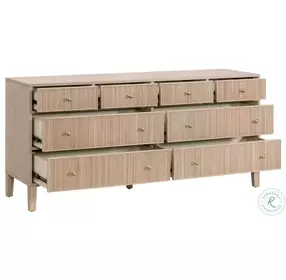 Highland Natural Oak 8 Drawer Double Dresser