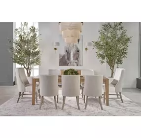Highland Natural Oak 87" Extendable Rectangular Dining Table