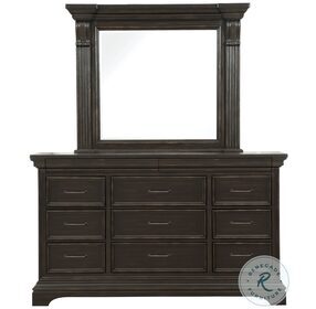 Caldwell Brown 11 Drawer Dresser and Mirror