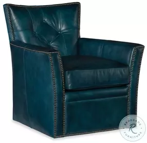 Conner Teal Swivel Club Chair