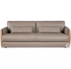 Meridian Miami Truffle Leather Sofa
