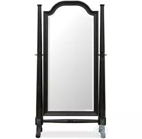 Americana Black Floor Mirror