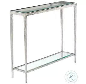 Jinx Glass And Nickel Small Console Table