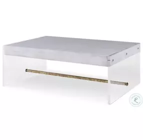 Suspend Rustic Lacquered And Acrylic Cocktail Table