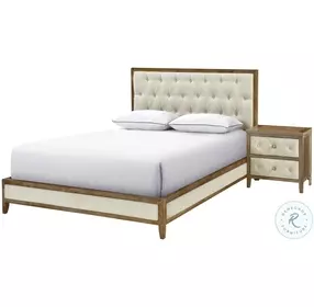 Harmonia Walnut Upholstered Platform Bedroom Set