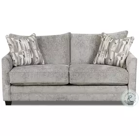 Juniper Hutton Elephant Full Size Memory Mattress Sleeper Sofa with Beige Throw Pillows