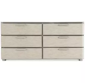 Corinne Beige 6 Drawer Dresser